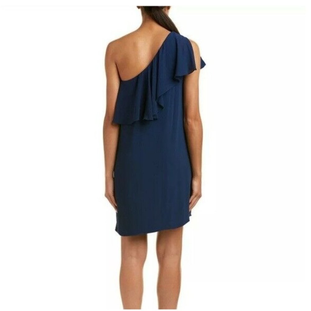 CECE Women's Tunic Dress One Shoulder Navy Blue Size: 8 - Picture 2 of 8